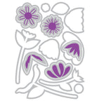 Sizzix Whimsy Blooms 2 Framelits Dies 667008 hello line art