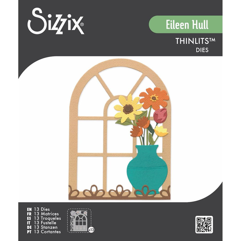 Sizzix Windowsill Flowers and Vase Thinlits Dies 666979 – Simon