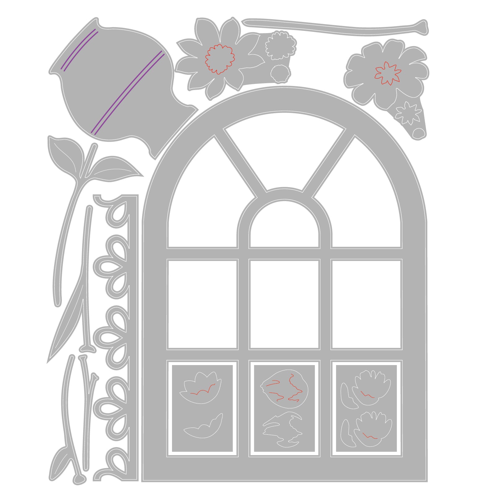 花しす Sizzix Windowsill Flowers and Vase Thinlits Dies 666979 – Simon
