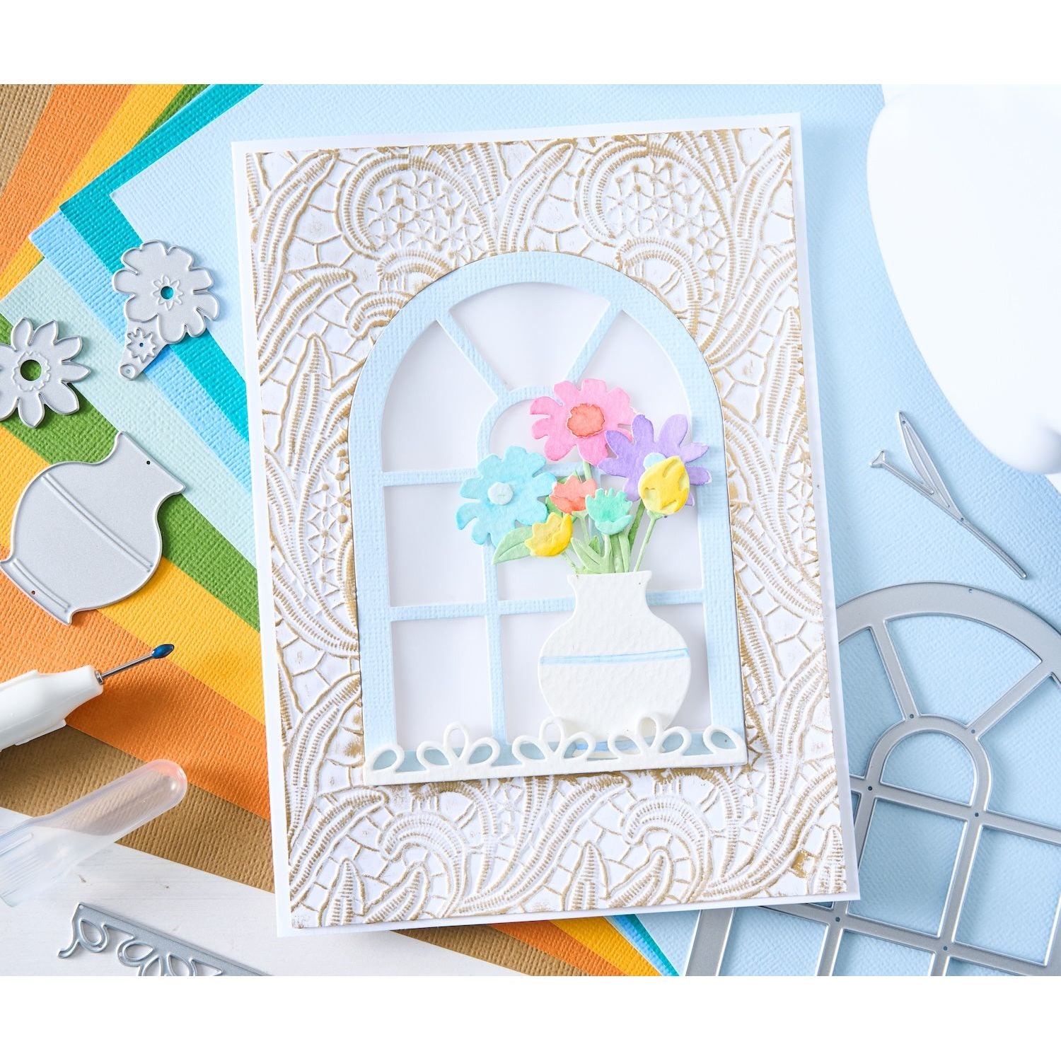 花しす Sizzix Windowsill Flowers and Vase Thinlits Dies 666979 – Simon