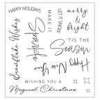 Sizzix Winter Sentiments Clear Stamps Set 667123 greetings