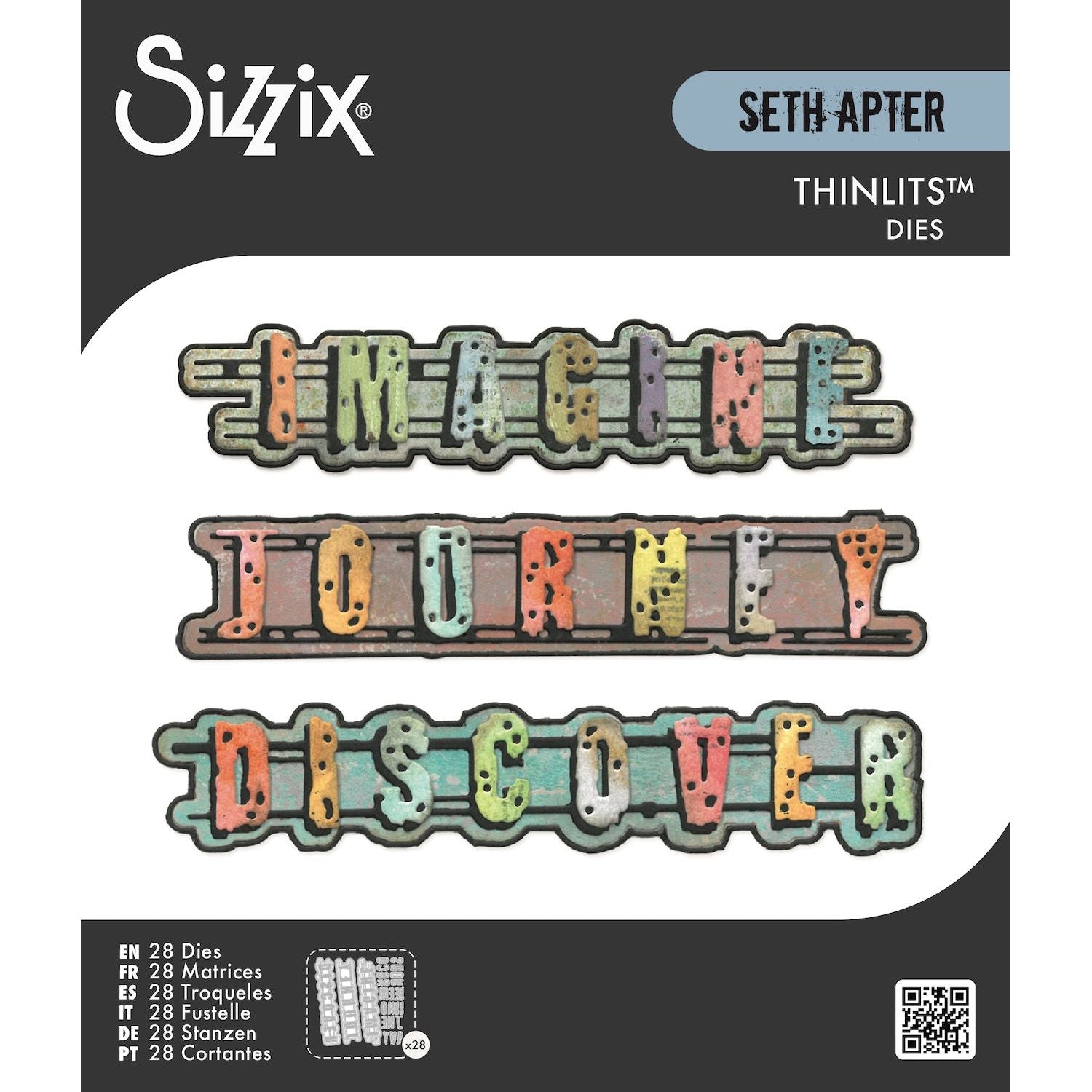 Sizzix Word Wafers 1 Thinlits Dies 666905