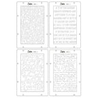 Sizzix Words and Numbers A5 Stencils 667161 outline