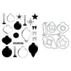 Sizzix and 49 and Market Baubles Stamps and Framelits 667019 line art
