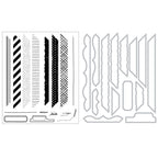Sizzix and 49 and Market Build-A-Frame Stamps and Framelits 667056 line art