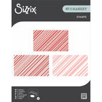 Sizzix and 49 and Market Candy Stripes Clear Stamp Set 667010