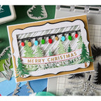 Sizzix and 49 and Market Candy Stripes Clear Stamp Set 667010 christmas
