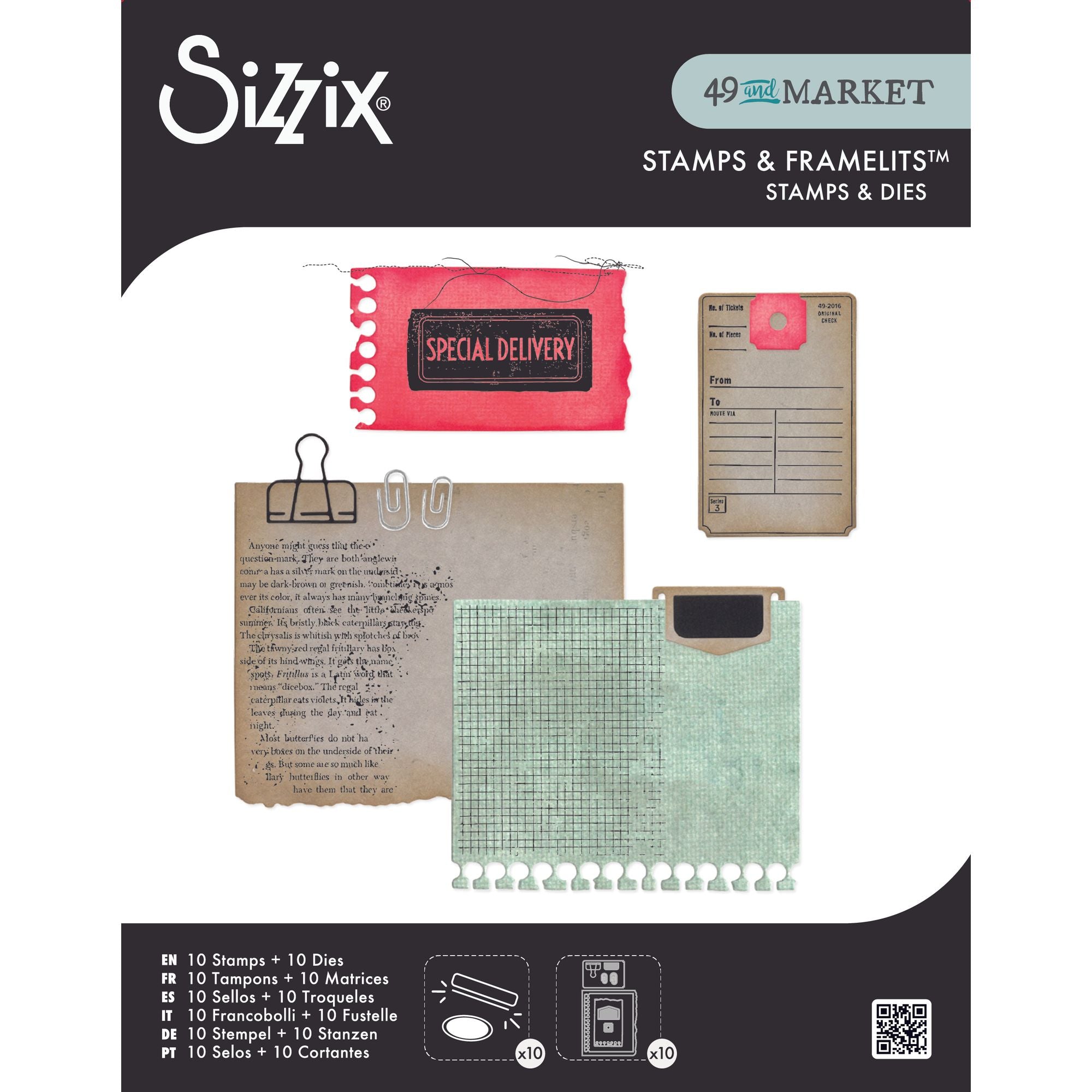 Sizzix and 49 and Market Creative Combos Stamps and Framelits