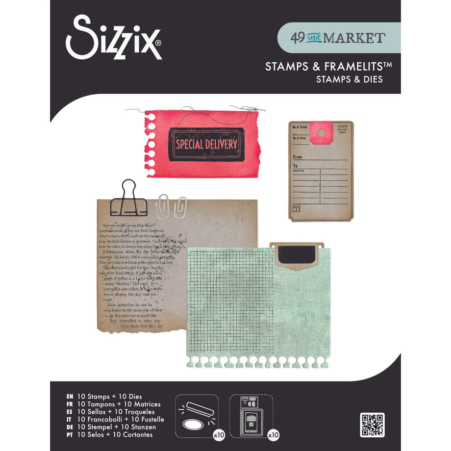 Sizzix and 49 and Market Creative Combos Stamps and Framelits