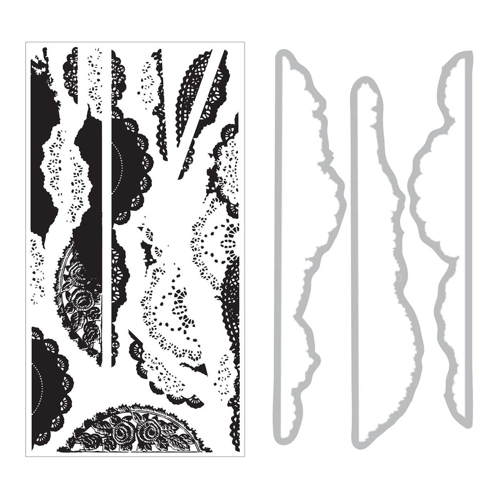 Sizzix and 49 and Market Doily Edgers Stamps and Framelits Set 666806 line art
