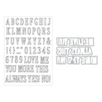 Sizzix and 49 and Market Fine Line Alpha 01 Stamps and Framelits 666807 line art 2