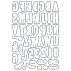 Sizzix and 49 and Market Fine Line Alpha 02 Framelits Dies 666808 line art 2