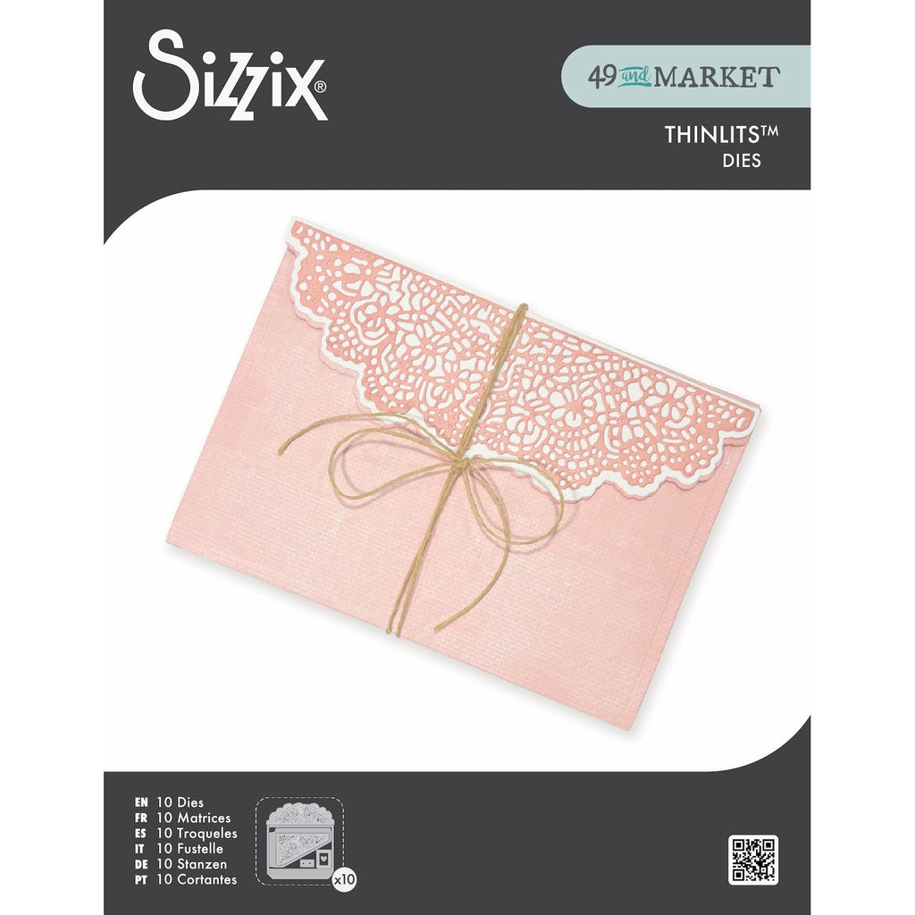 Sizzix and 49 and Market Laced Folio Thinlits Dies 667014