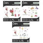 Sizzix and 49 and Market Letter Drop Clear Stamps and Framelits Dies Bundle