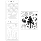 Sizzix and 49 and Market Outdoor Essentials Clear Stamps and Stencils 667185 contents inside