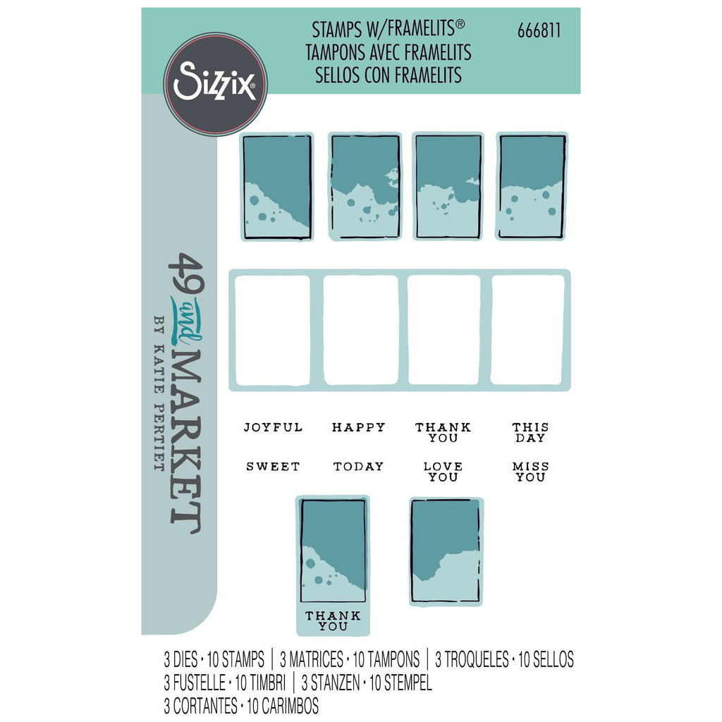 Sizzix and 49 and Market Painted Palettes Stamps and Framelits 666811