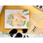 Sizzix and 49 and Market Pencil Line Harvest Die and Stamp Set 666709 thank you