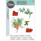 Sizzix and 49 and Market Pencil Line Holly Die and Stamp Set 666710
