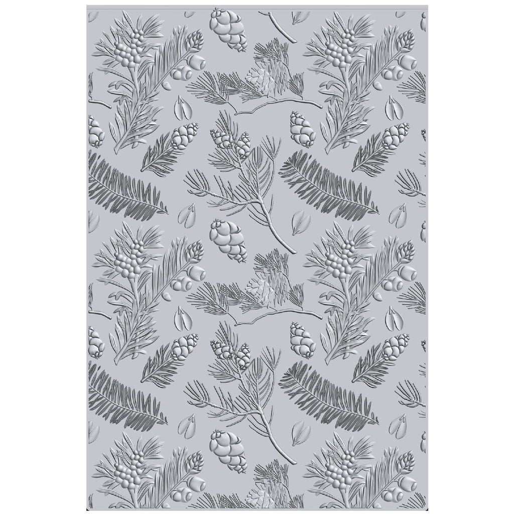 Sizzix and 49 and Market Pines A5 3D Embossing Folder 666714 line art