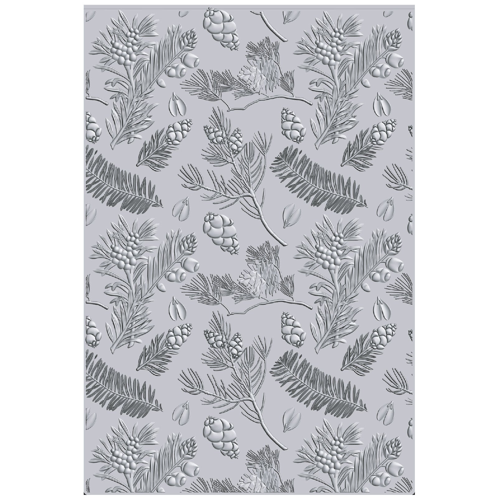 Sizzix and 49 and Market Pines A5 3D Embossing Folder 666714 line art