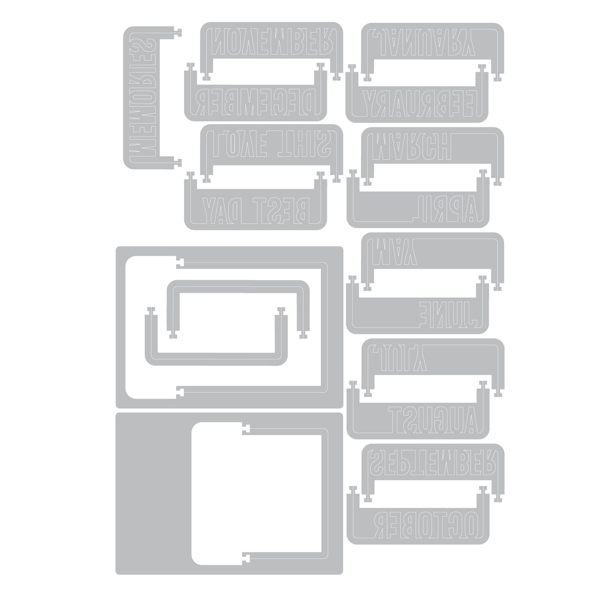 Sizzix and 49 and Market Snap and Swap Instamatic Thinlits Dies 667205 outline
