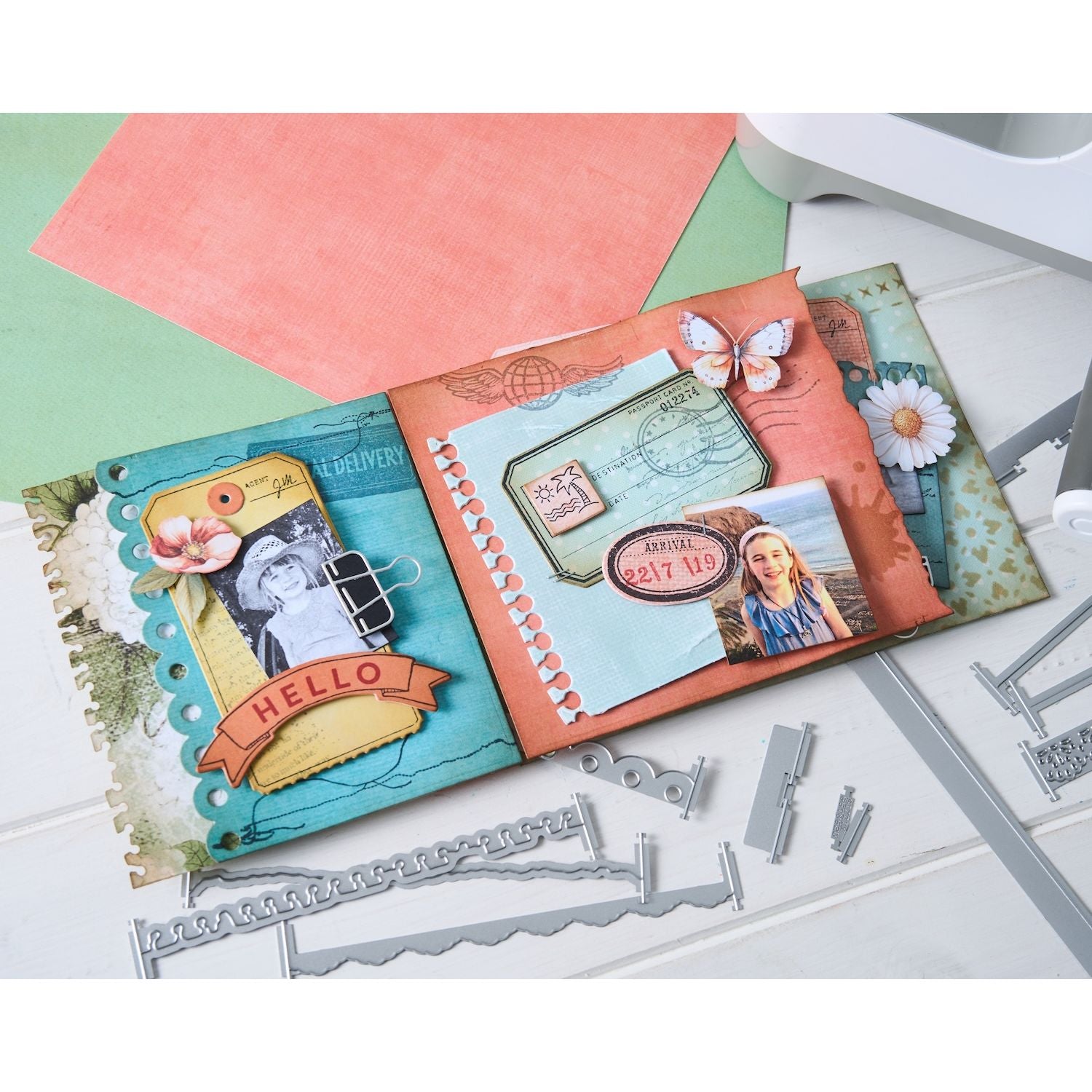 Sizzix and 49 and Market Snap and Swap Journal Set Thinlit Dies 667062 journal pages