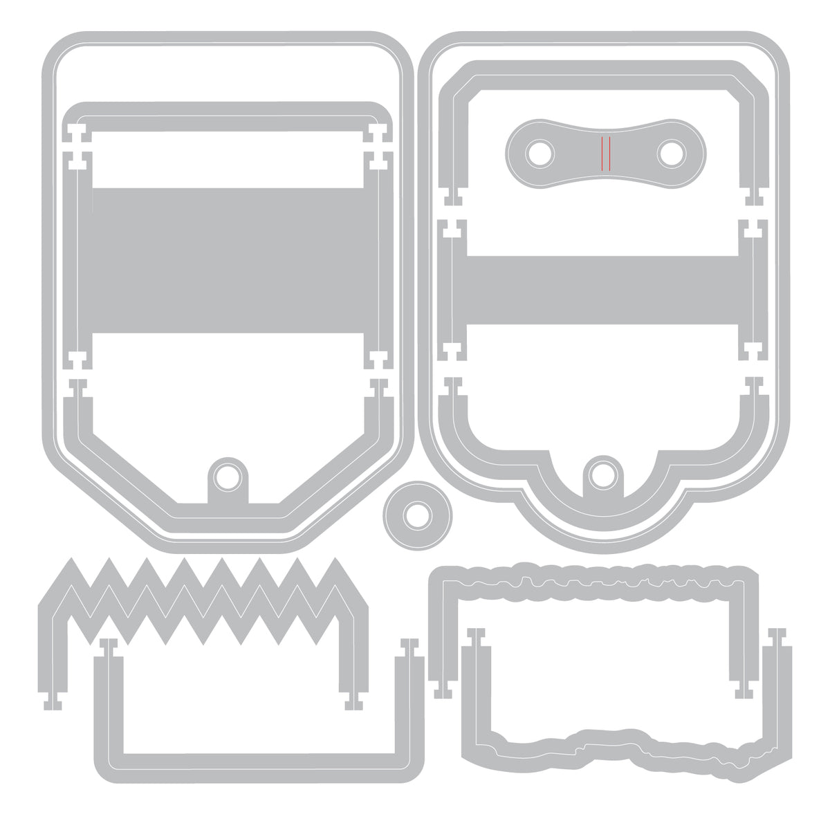 Sizzix and 49 and Market Snap and Swap Mini Tags Thinlits Dies 667206 outline