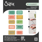 Sizzix and 49 and Market Snap and Swap Postage Label Thinlits Dies 667228