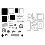 Sizzix and 49 and Market Special Delivery Stamps and Framelits 667009 line art