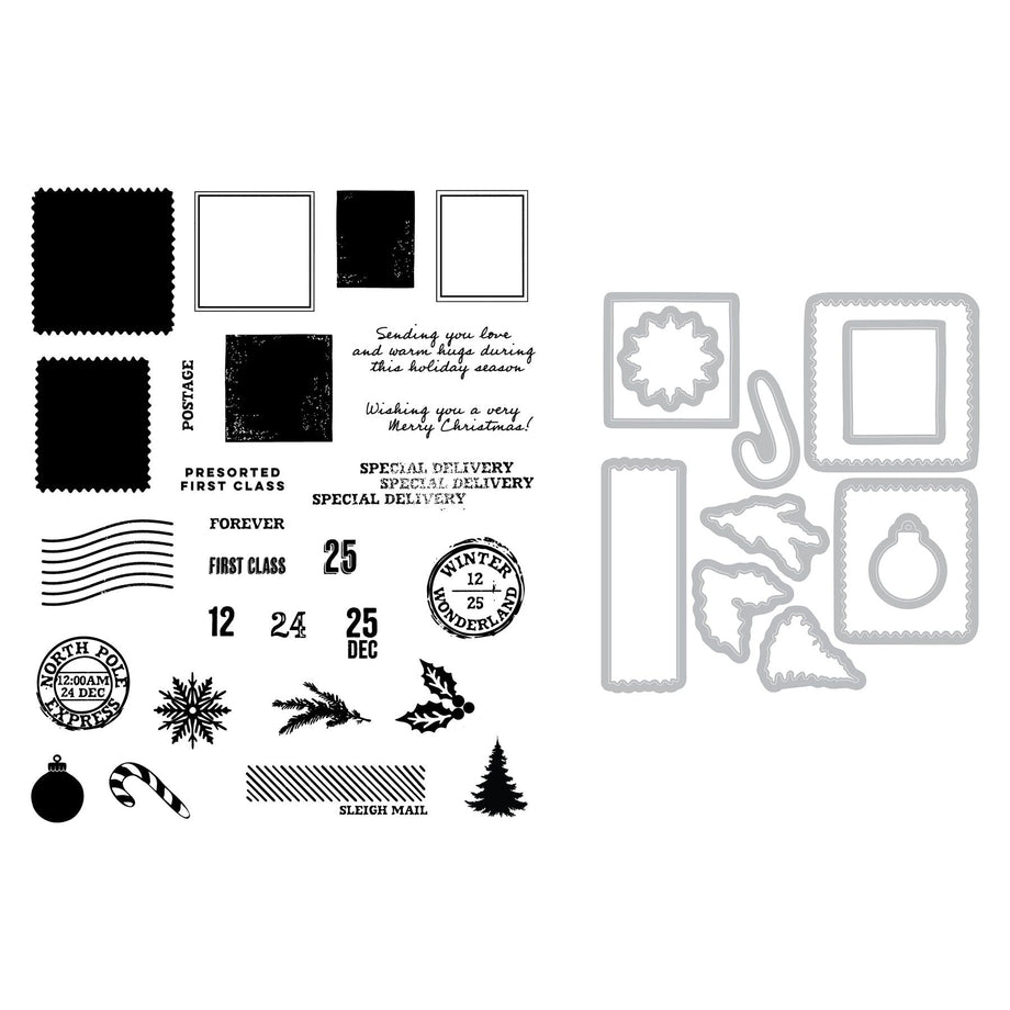 Sizzix and 49 and Market Special Delivery Stamps and Framelits