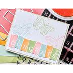 Sizzix and 49 and Market Tab Stamp Alpha Die and Stamp Set 666712 congrats