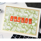 Sizzix and 49 and Market Tab Stamp Alpha Die and Stamp Set 666712 foliage
