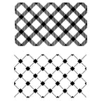 Sizzix and 49 and Market Tartan Clear Stamp Set 667011 line art