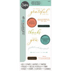 Sizzix and 49 and Market Thankful Sentiments Die and Stamp Set 666708

