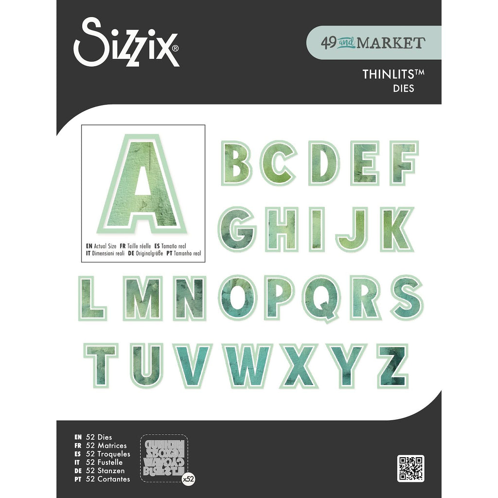 Sizzix and 49 and Market This or That Alphabet Thinlit Dies 666951