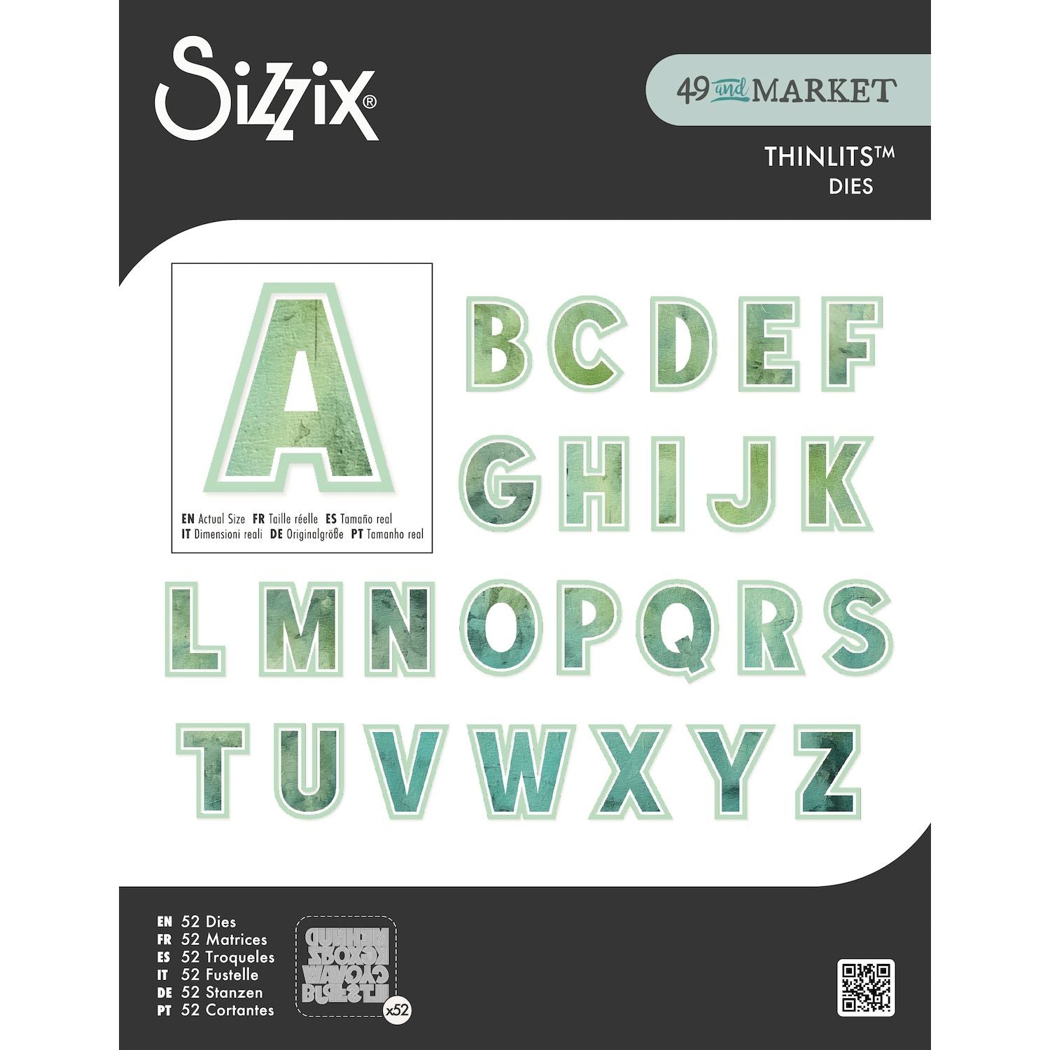 Sizzix and 49 and Market This or That Alphabet Thinlit Dies 666951