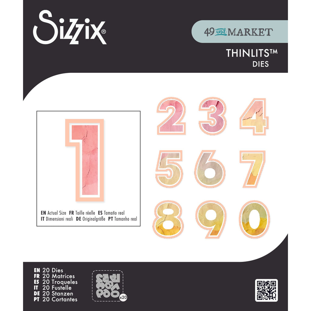 Sizzix and 49 and Market This or That Numbers Thinlit Dies 666952