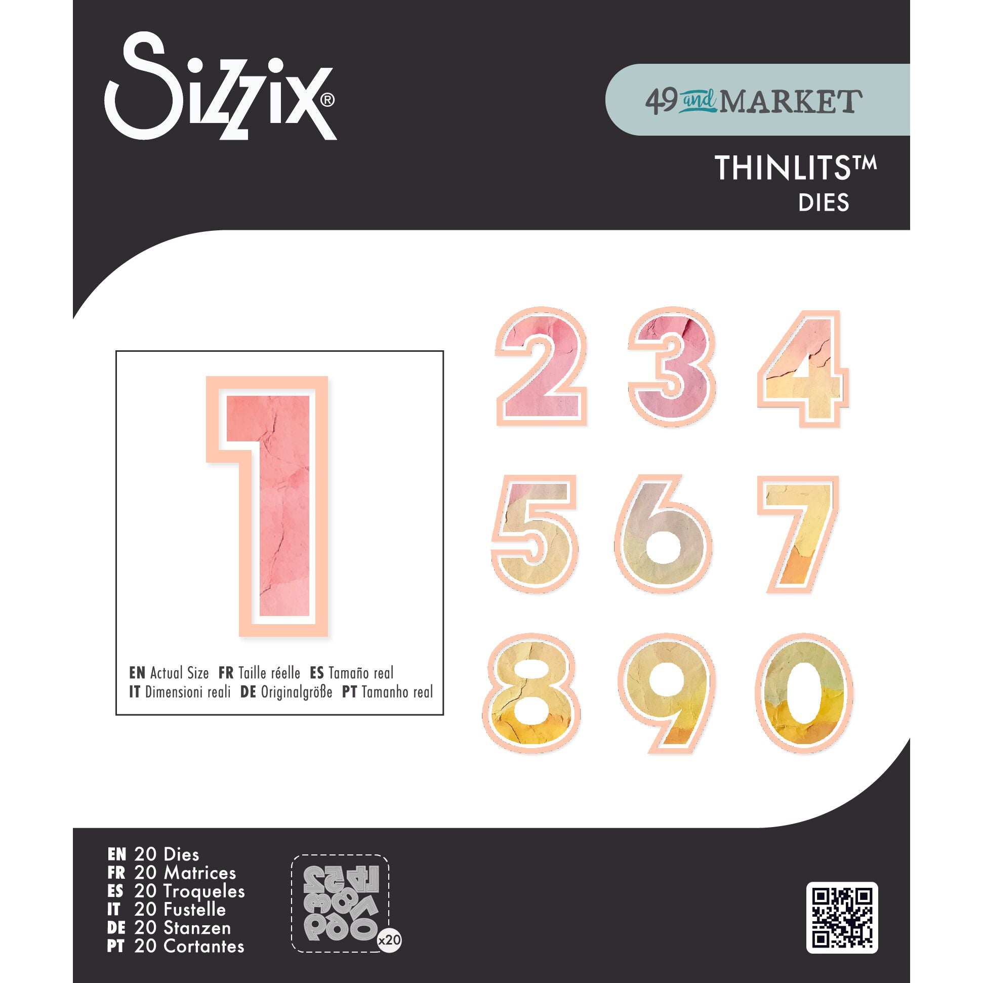 Sizzix and 49 and Market This or That Numbers Thinlit Dies 666952
