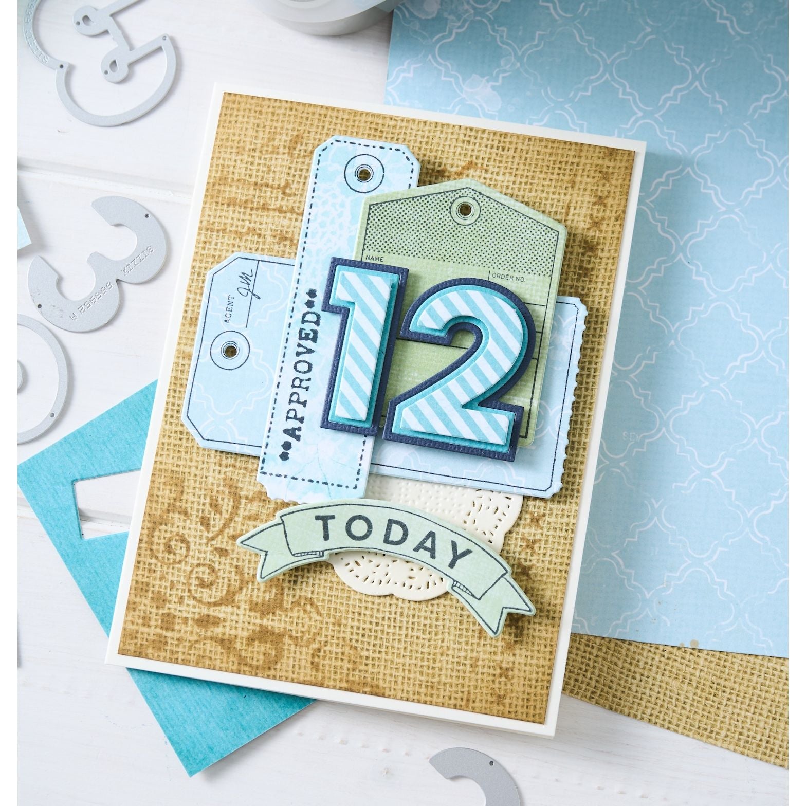 Sizzix and 49 and Market This or That Numbers Thinlit Dies 666952 12th birthday