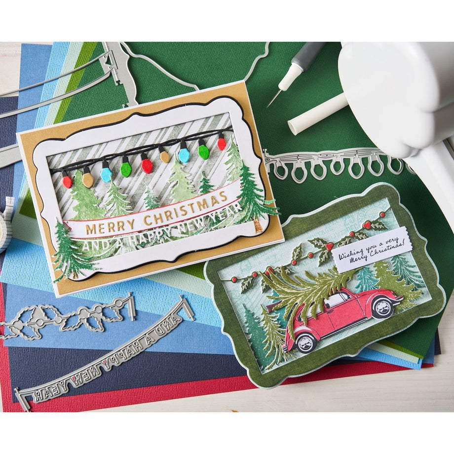 その他 shimisin Sizzix and 49 and Market Trees and Trinkets Stamps and Framelits