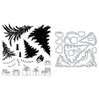 Sizzix and 49 and Market Trees and Trinkets Stamps and Framelits 667013 line art