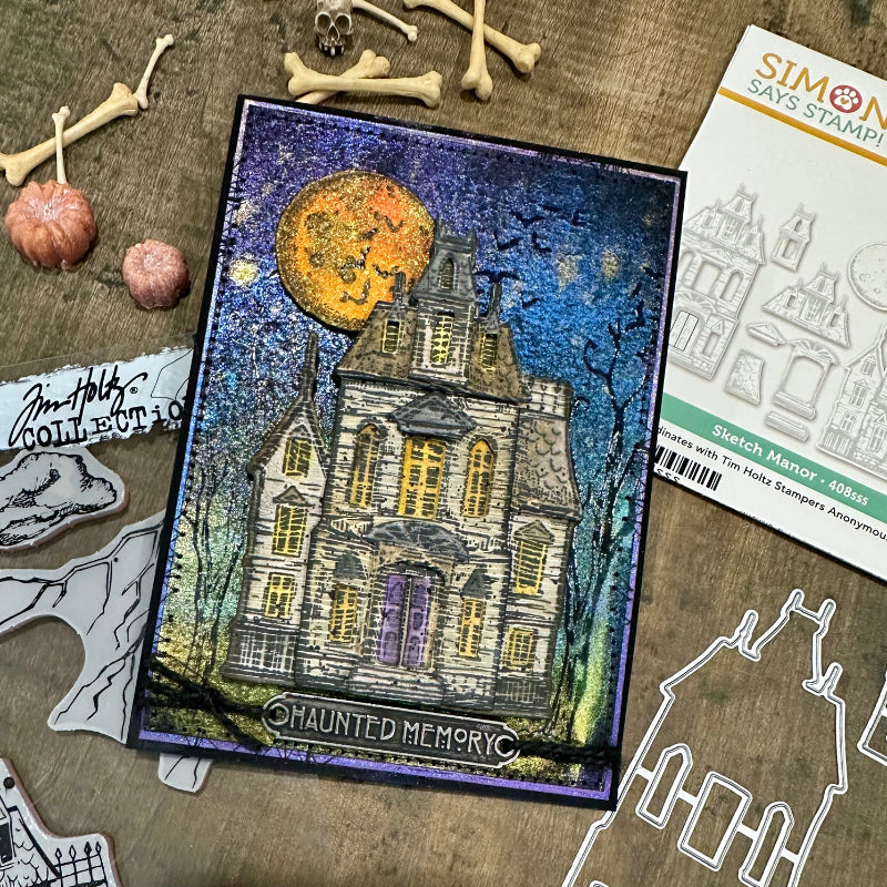 Tim Holtz Sketch Manor Stamps with Simon Says Stamp Dies Bundle setsm25