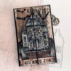 Tim Holtz Sketch Manor Stamps with Simon Says Stamp Dies Bundle setsm25 Halloween Card