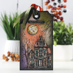 Tim Holtz Sketch Manor Stamps with Simon Says Stamp Dies Bundle setsm25 Halloween Tag