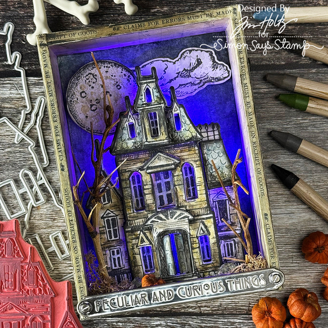 Simon Says Stamp Sketch Manor Wafer Dies 408sss Halloween Frame