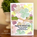Simon Says Stamps and Dies Sketched Clovers set925sc To Be Loved St. Patrick's Day Card