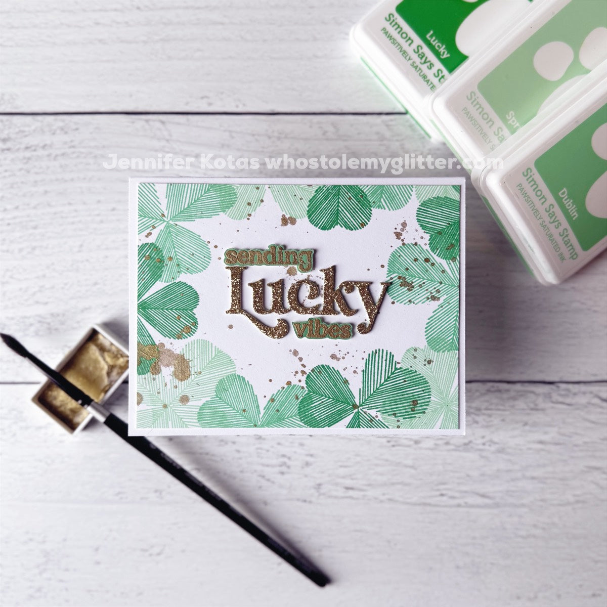 Simon Says Stamps and Dies Sketched Clovers set925sc To Be Loved St. Patrick's Day Card | color-code:ALT01