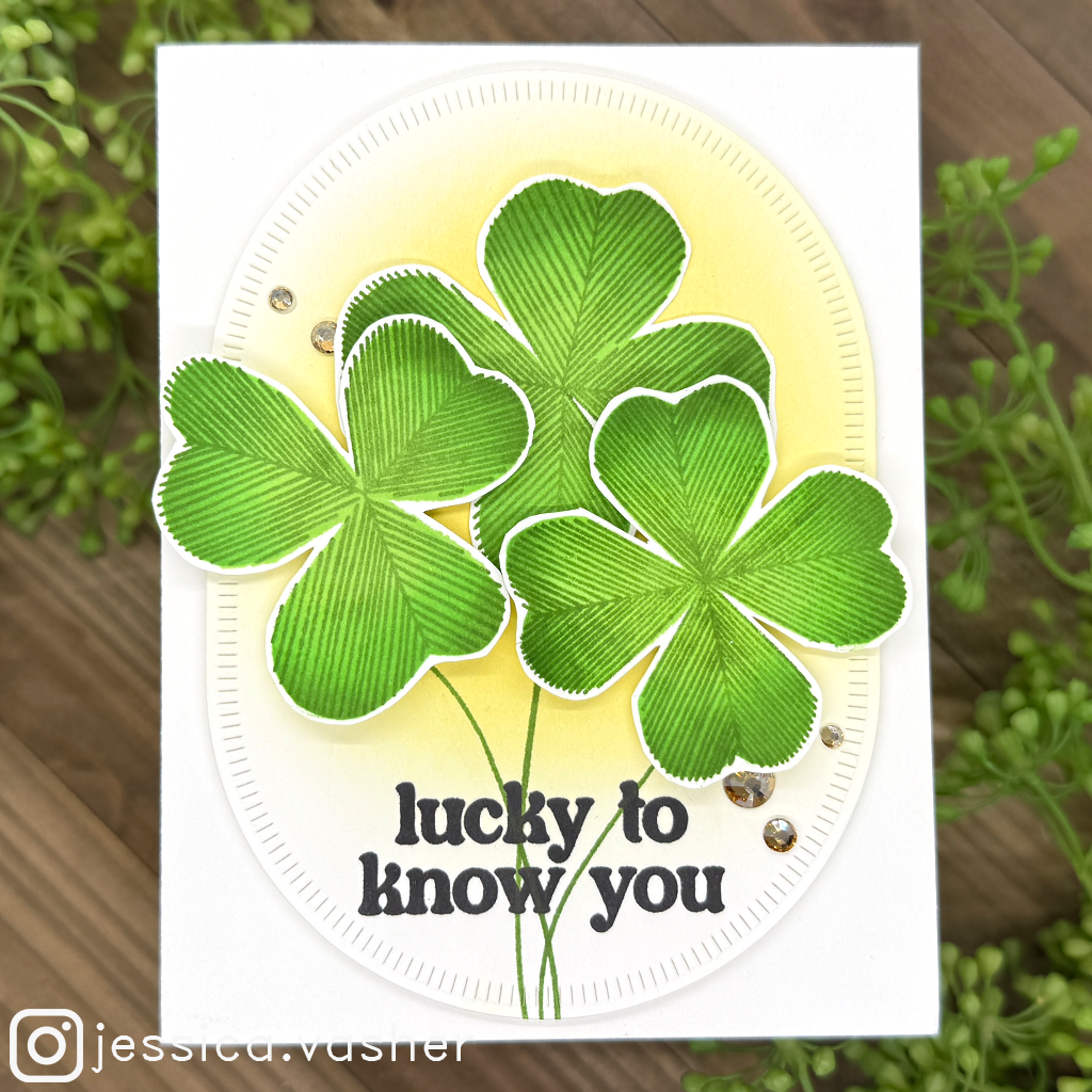 Simon Says Stamp Sketched Clovers Wafer Dies 1263mdc To Be Loved St. Patrick's Day Card