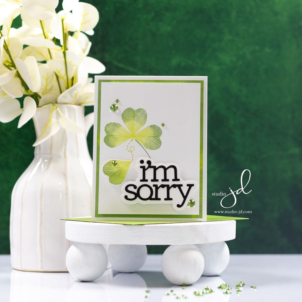 Simon Says Stamps and Dies Sketched Clovers set925sc To Be Loved I'm Sorry Card | color-code:ALT04