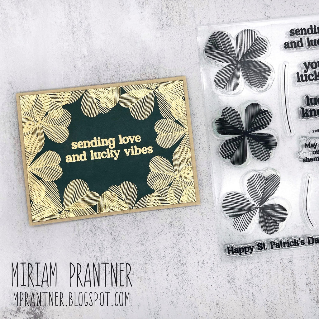Simon Says Clear Stamps Sketched Clovers 2168msc To Be Loved St. Patrick's Day Card | color-code:ALT03